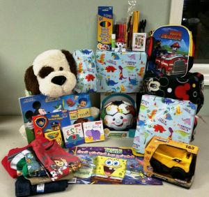 My Birthday Matters gifts for a two-year-old staying in a shelter.