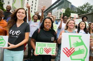 Georgia Center for Non Profits, Ga Gives rally, Woodruff Park, Georgia Pacific Building